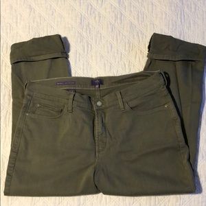 NYDJ green denim Capri pants